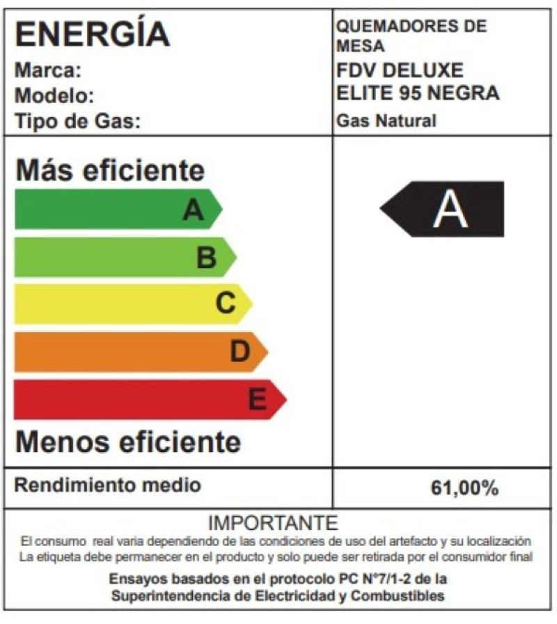 Encimera a Gas Natural Elite 5 Quemadores 95 cm FDV Deluxe - 8