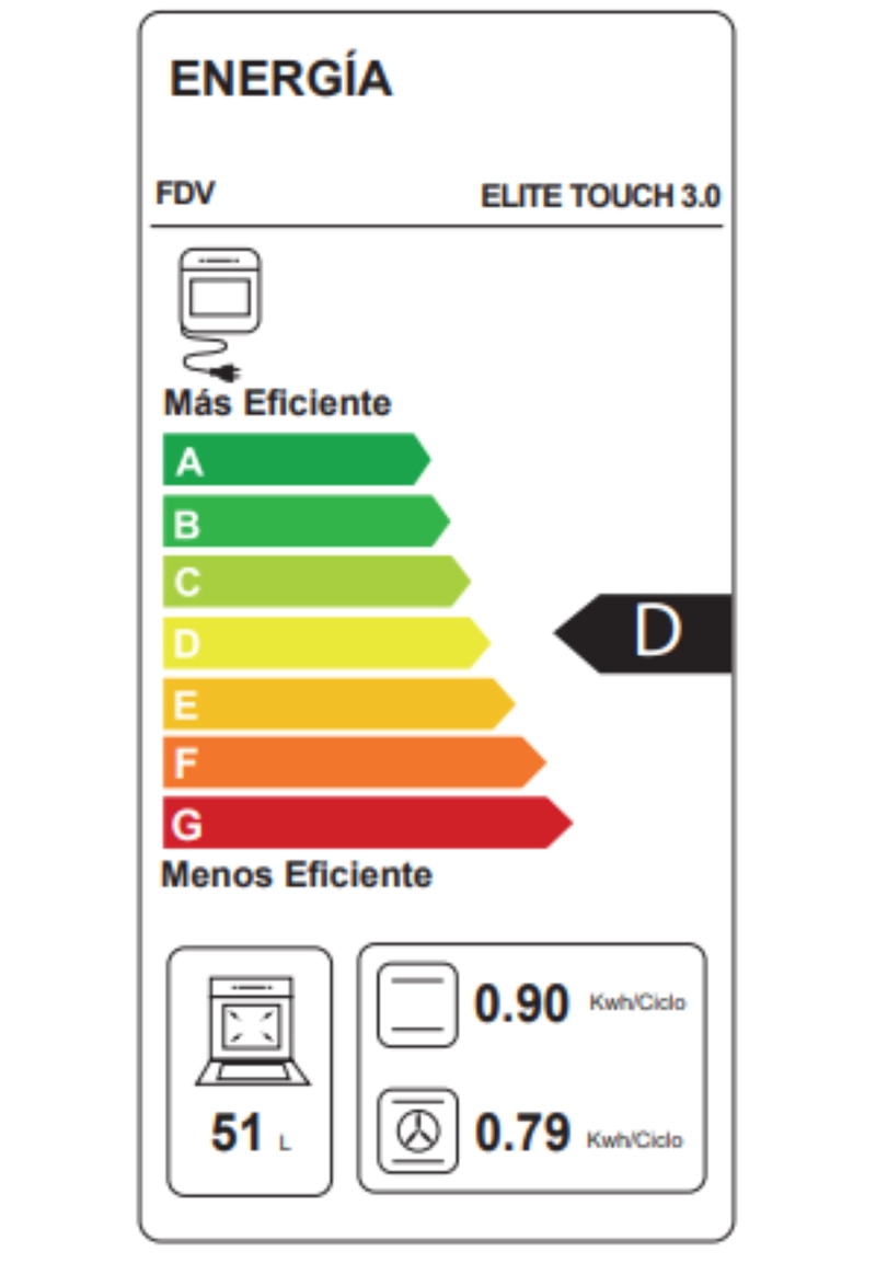 HORNO EMPOTRADO ELITE TOUCH 3.0 60 LTS - 6