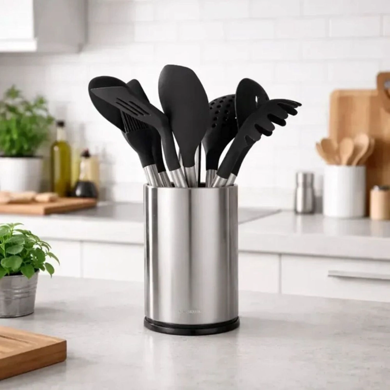 SET DE UTENSILIOS CUISINE NEGRO 10PZS SIMPLE COOK - 2