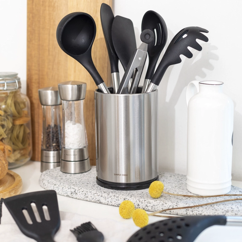 SET DE UTENSILIOS CUISINE NEGRO 10PZS SIMPLE COOK - 3