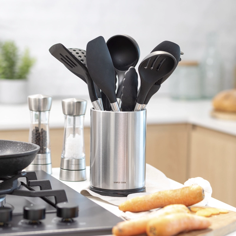 SET DE UTENSILIOS CUISINE NEGRO 10PZS SIMPLE COOK - 6