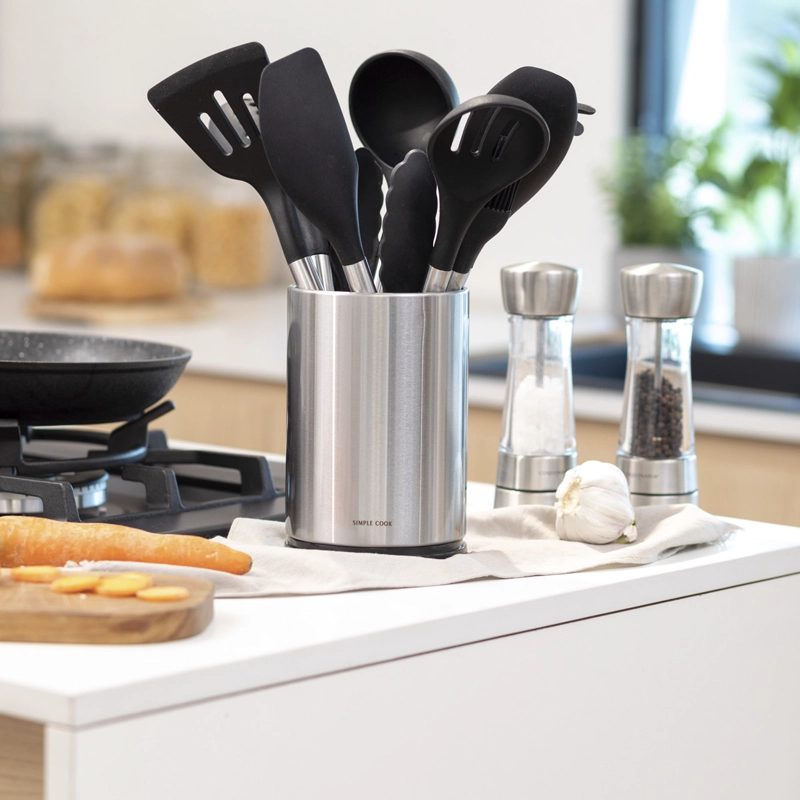 SET DE UTENSILIOS CUISINE NEGRO 10PZS SIMPLE COOK - 7