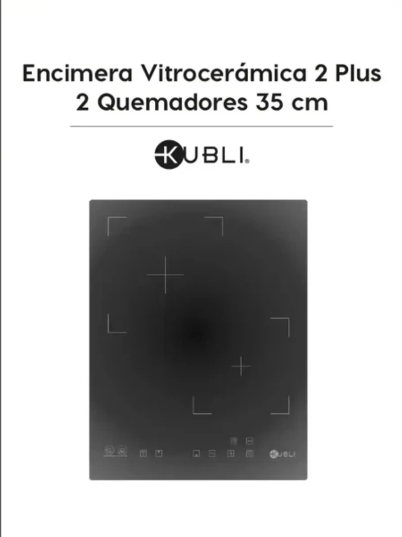 ENCIMERA VITROCERAMICA 2 QUEMADORES 35 CM KUBLI PLUS - 5