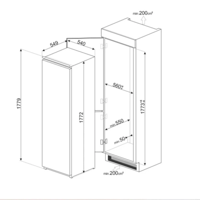 FREEZER SMEG SBS IT 311 LTS SMEG - 6