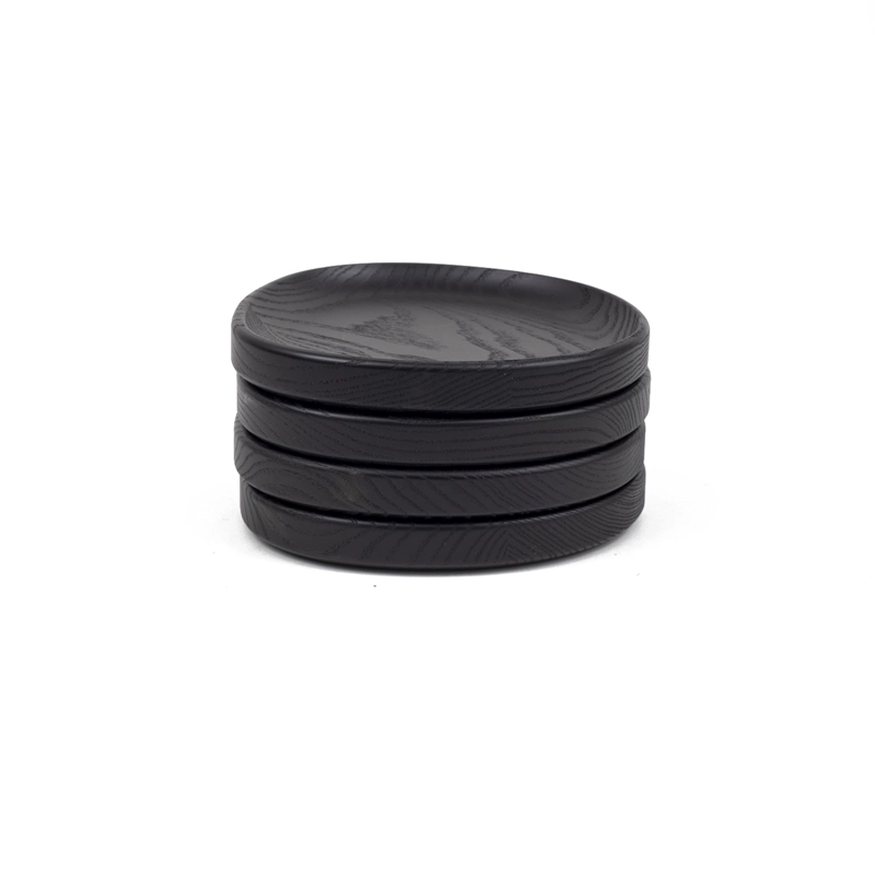 SET 4 PLATOS MADERA NEGRA COQUINARIA - 7