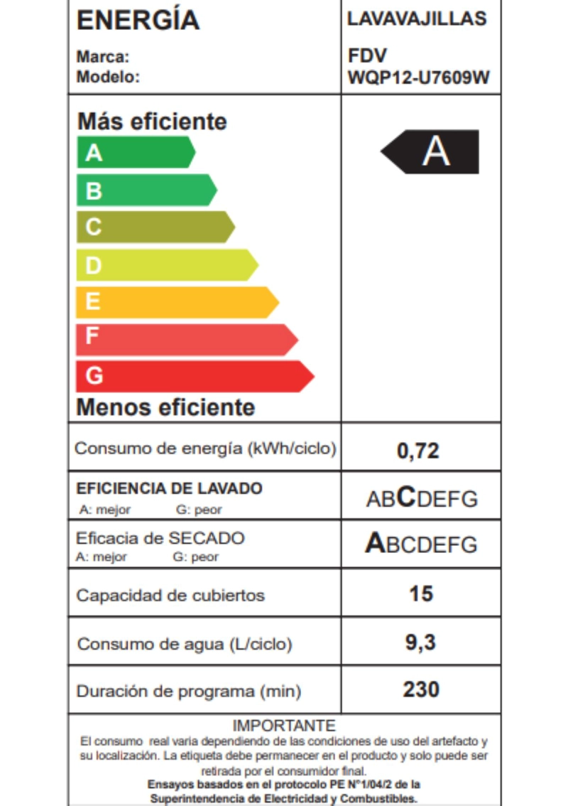 LAVAVAJILLAS PRESTIGE 2.0 14C FREE STANDING 60 CM FDV - 7