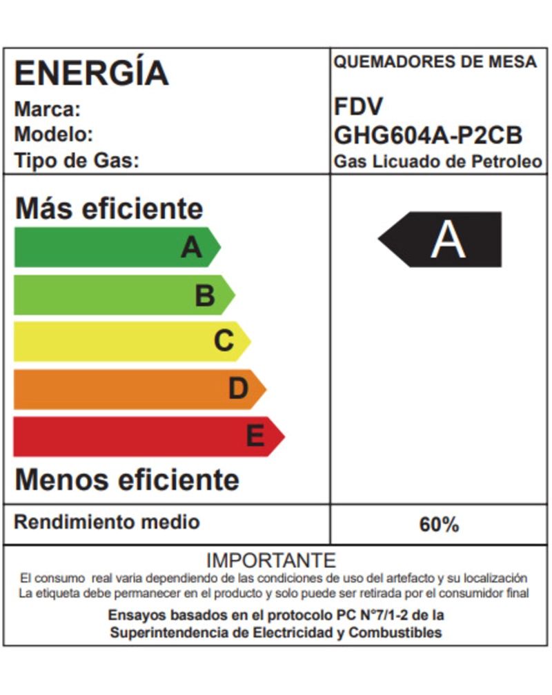 ENCIMERA A GLP SIGNATURE 4 QUEMADORES BLACK MATT 60 CM FDV - 4