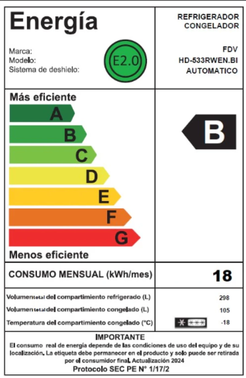 REFRIGERADOR COMBINADO SMART IT 403LTS NO FROST FDV - 5