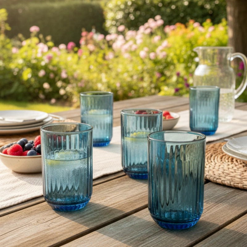 SET X6 VASOS DE VIDRIO COQUINARIA PREMIUM 350ML - 8