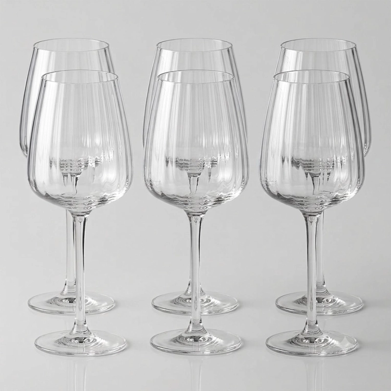 SET X6 COPA DE VIDRIO PRISMA COQUINARIA 495ML - 1