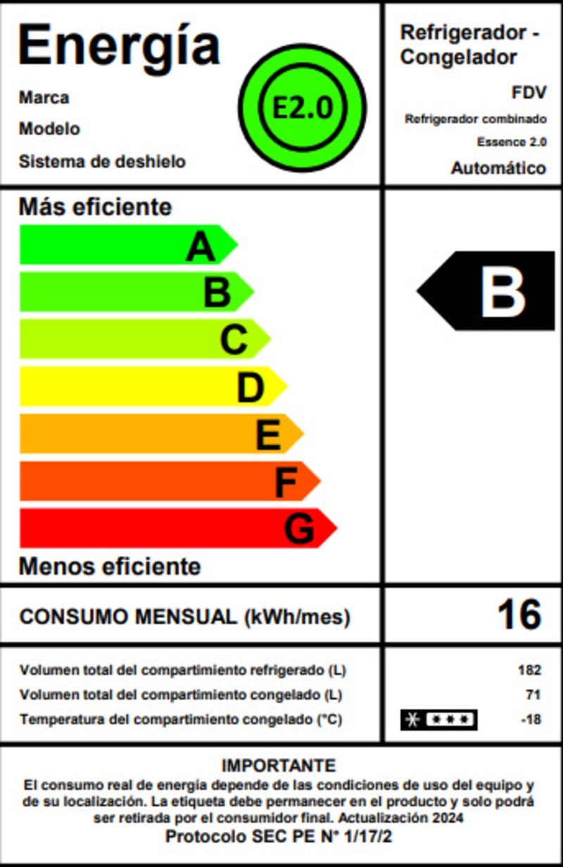 REFRIGERADOR COMBINADO ESSENCE 2.0 271 LTS FDV - 6