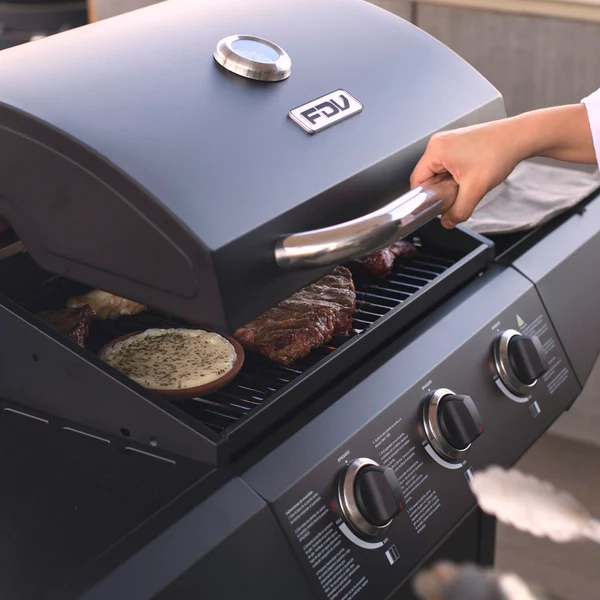PARRILLA GAS ESSENCE BLACK 3Q FDV - 6