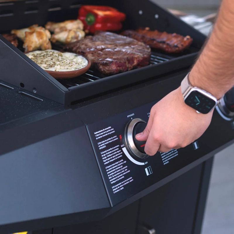 PARRILLA GAS ESSENCE BLACK 3Q FDV - 7