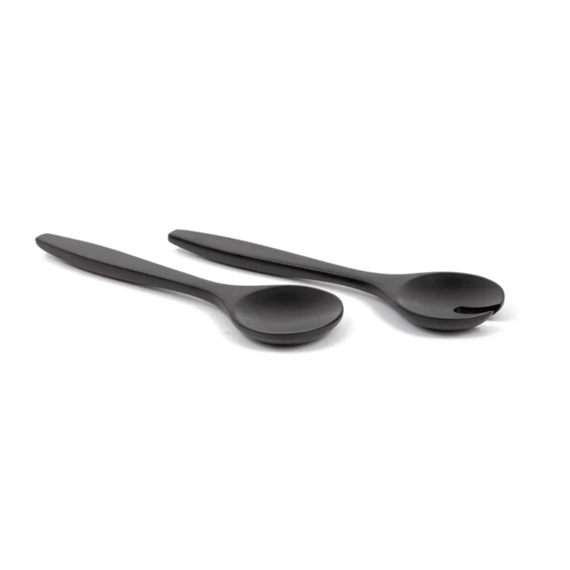SET PARA SERVIR 2 PCS MADERA NEGRA COQUINARIA - 7