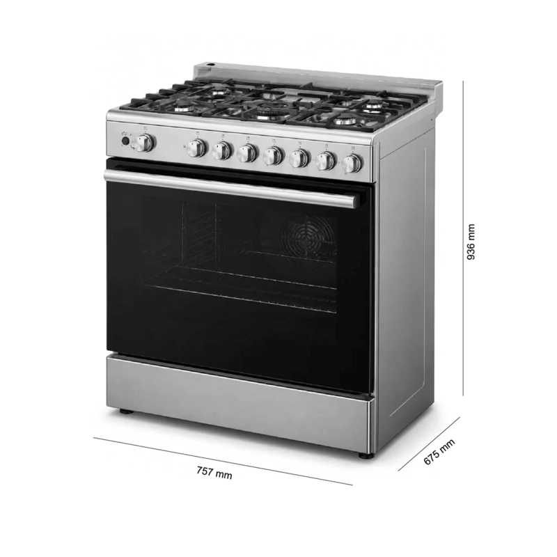 COCINA A GAS LICUADO FREESTANDING VULCANO 5 QUEMADORES FDV - 3
