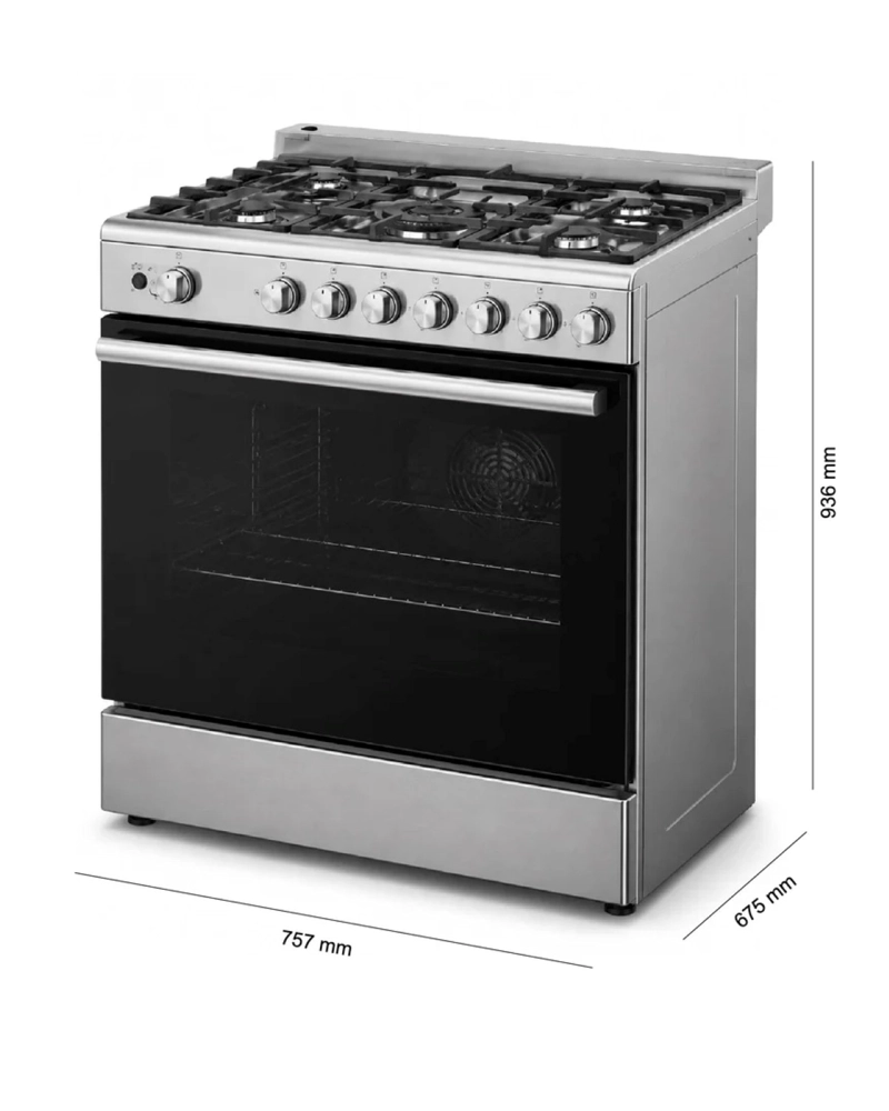 COCINA A GAS LICUADO FREESTANDING VULCANO 5 QUEMADORES FDV - 4