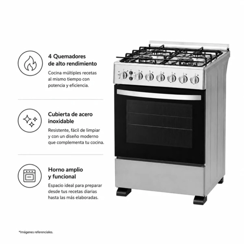 COCINA A GAS FS VULCANO 4 QUEMADORES FDV - 2