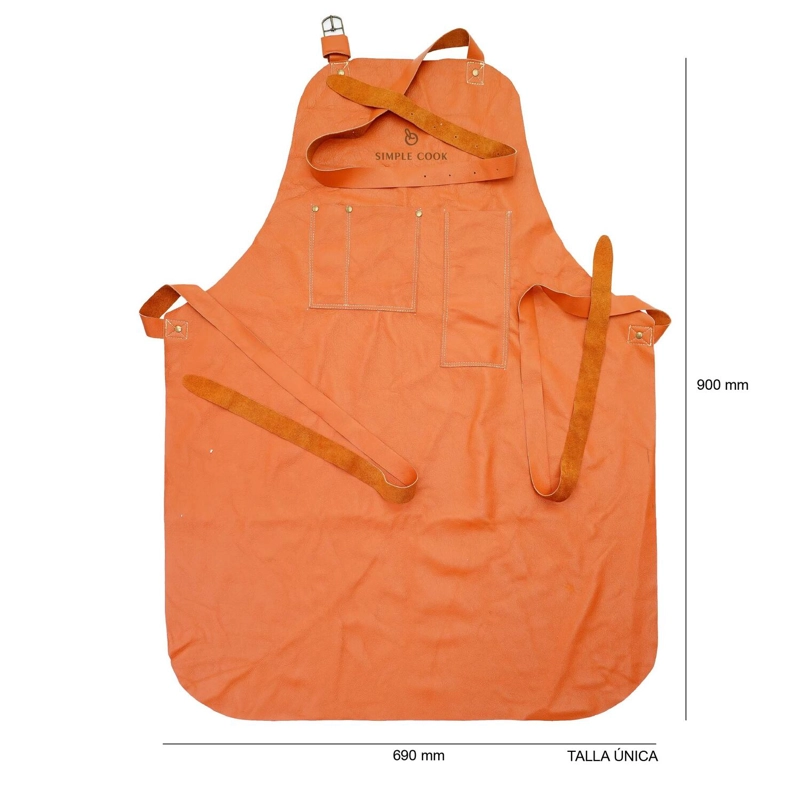 PECHERA PARRILLERA DE CUERO SIMPLE COOK - 3