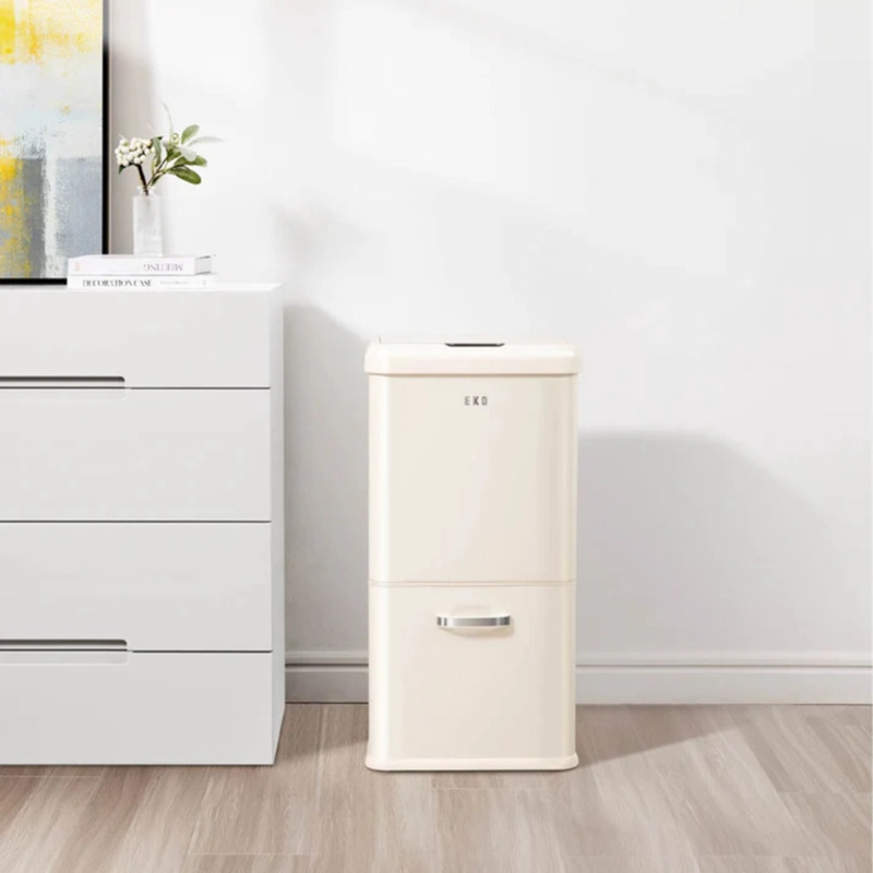 BASURERO VINTAGE 2 RECIPIENTES 32L +18L SENSOR BIN EKO - 2