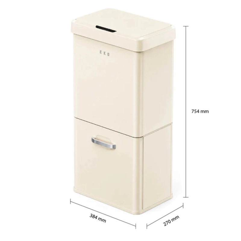 BASURERO VINTAGE 2 RECIPIENTES 32L +18L SENSOR BIN EKO - 3