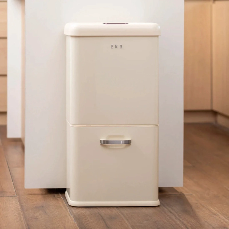 BASURERO VINTAGE 2 RECIPIENTES 32L +18L SENSOR BIN EKO - 5
