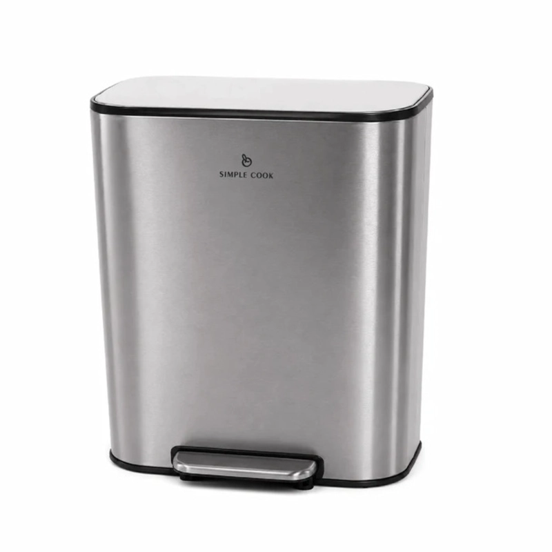 BASURERO MATE CON PEDAL 12 LTS SIMPLE COOK - 1