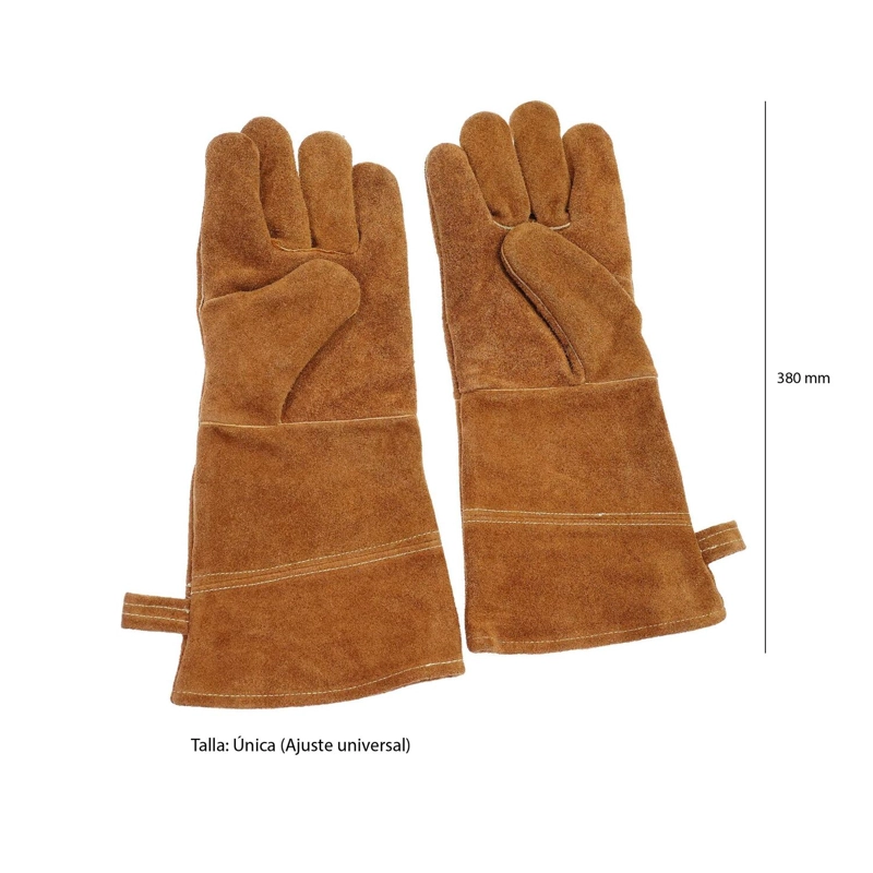 GUANTES DE CUERO PARA PARRILLA SIMPLE COOK - 3