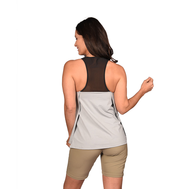 TECH T-SHIRT PEAK PERFORMANCE MUJER GAVLEAN GRIS CONCRETO MELANGE / NEGRO XL - 2