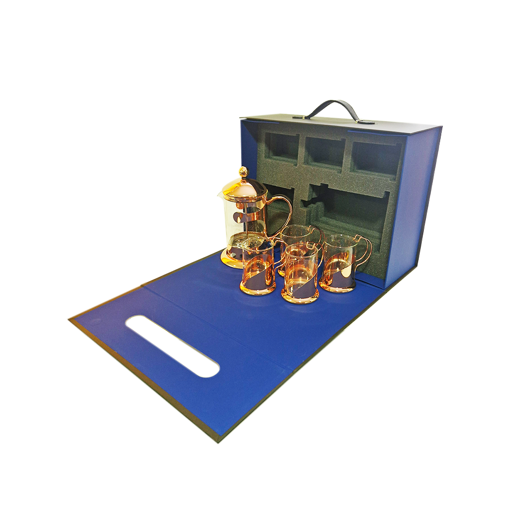 SET CAFETERA Y 4 TAZAS DE CAFÉ COBRIZADOS PERFECT CLASS - 2