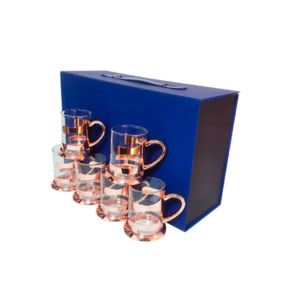 SET 6 TAZAS DE CAFÉ COBRIZADOS PERFECT CLASS - 2