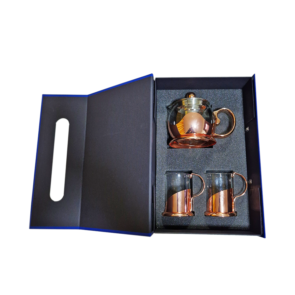 SET TETERA Y 2 TAZAS DE TÉ COBRIZADAS PERFECT CLASS - 3