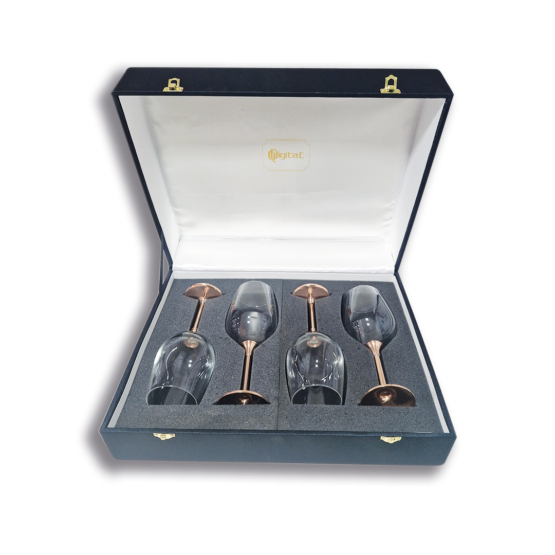 SET 4 COPAS VINO ALTA CON PIE DE COBRE PERFECT CLASS - 3