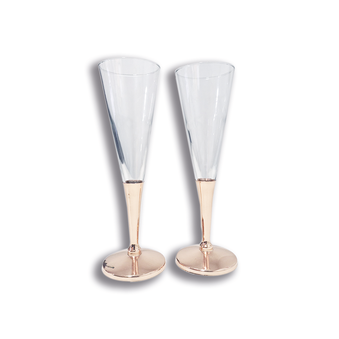 SET 2 COPAS ESPUMANTE CON PIE DE COBRE PERFECT CLASS - 3