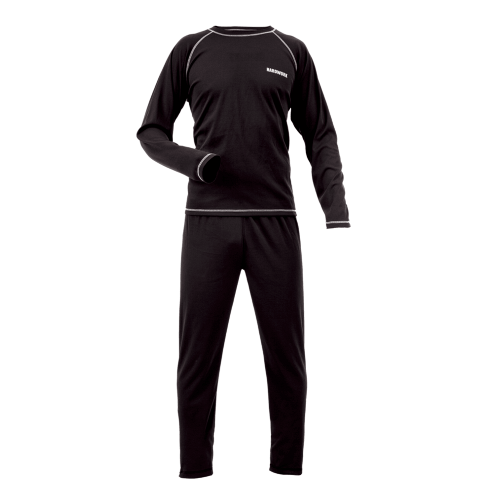 CONJUNTO HOMBRE HARDWORK PRIMERA CAPA DE POLYESTER COOL DRY HW NEGRO - 1