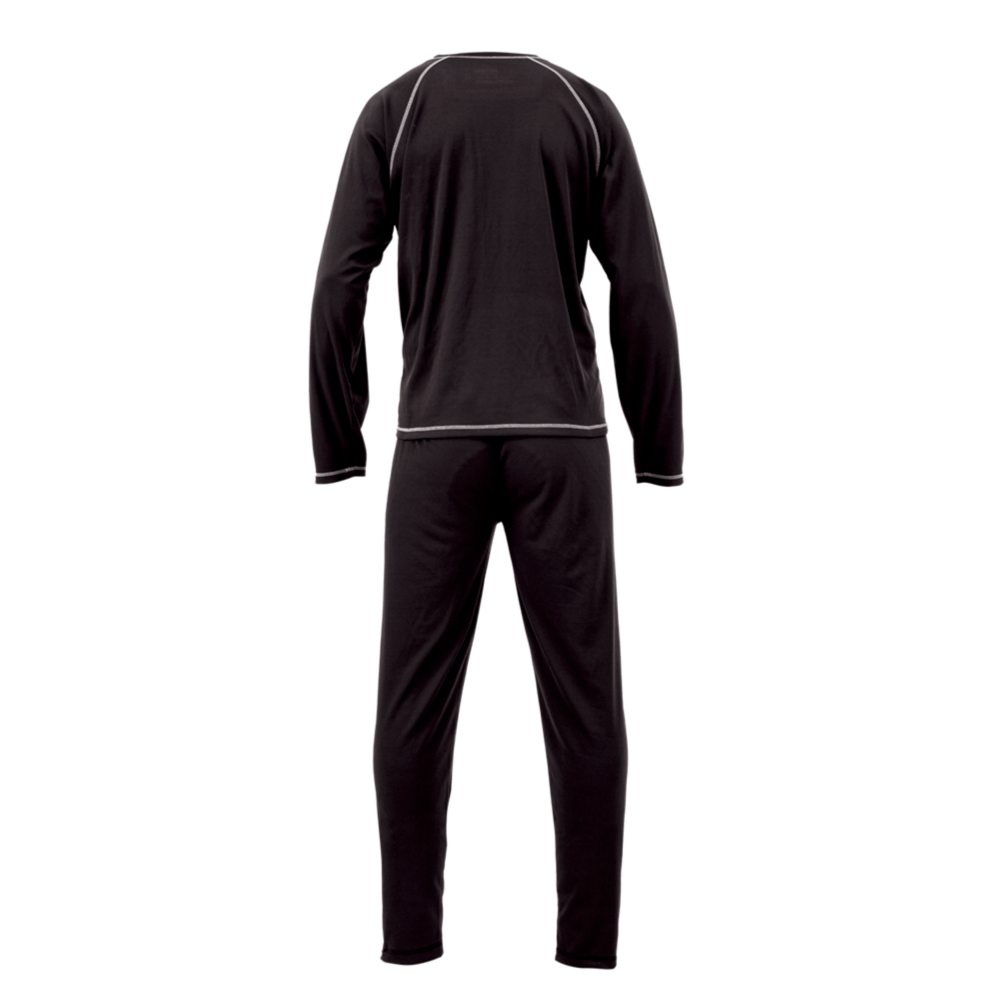 CONJUNTO HOMBRE HARDWORK PRIMERA CAPA DE POLYESTER COOL DRY HW NEGRO - 2