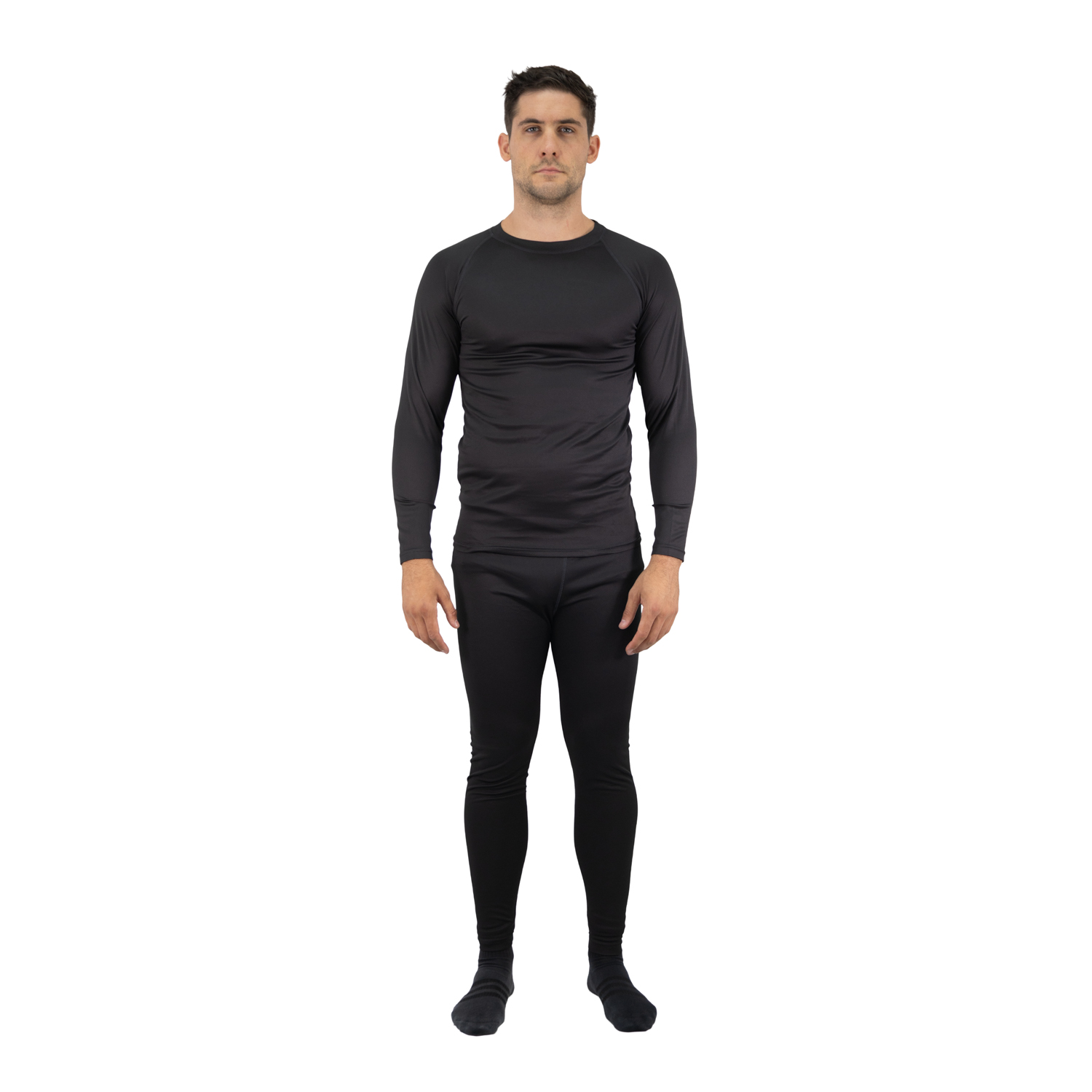 CONJUNTO HOMBRE HARDWORK PRIMERA CAPA DE POLIPROPILENO HW LFA NEGRO - 1