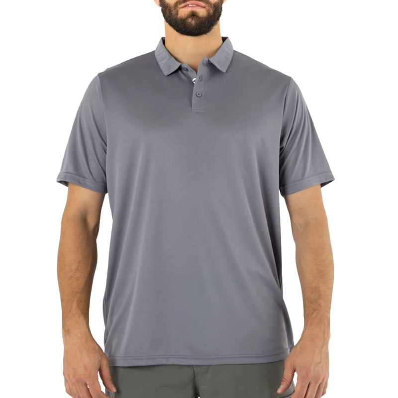 POLERA COOLDRY QUEBEC MANGA CORTA GRIS - 1