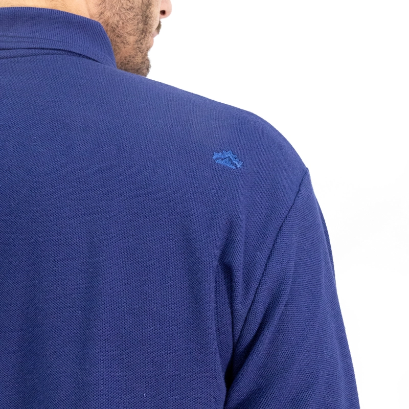 POLERA PIQUE QUEBEC MANGA LARGA AZUL HOMBRE - 7