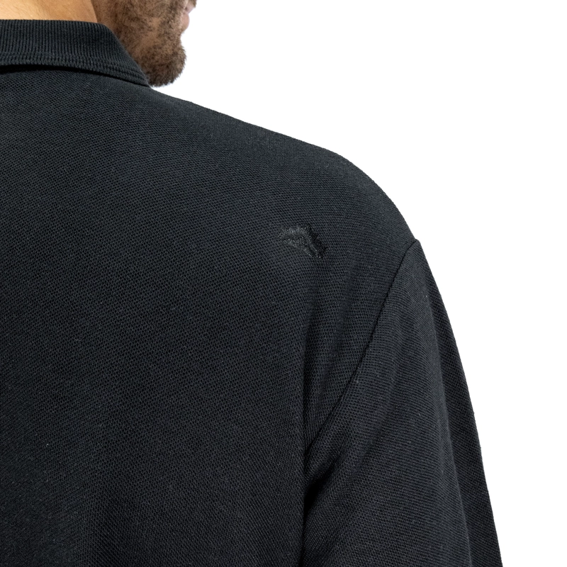 POLERA PIQUE QUEBEC MANGA LARGA NEGRO HOMBRE - 7