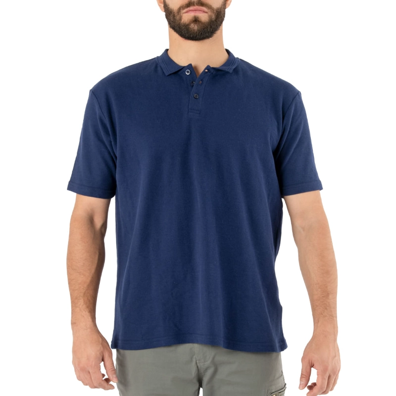 POLERA MANGA CORTA HOMBRE QUEBEC AZUL PIQUE - 1