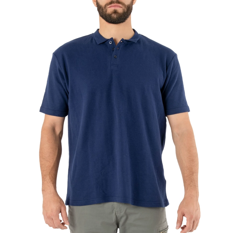 POLERA MANGA CORTA HOMBRE QUEBEC AZUL PIQUE - 1