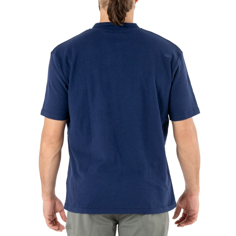 POLERA MANGA CORTA HOMBRE QUEBEC AZUL PIQUE - 2