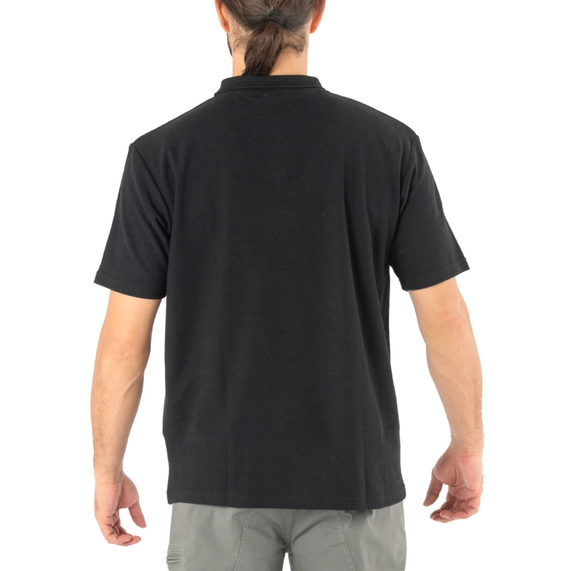 POLERA MANGA CORTA HOMBRE QUEBEC NEGRO PIQUE - 2