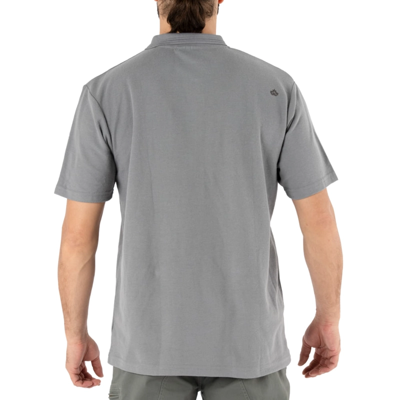 POLERA PIQUE QUEBEC MANGA CORTA GRIS HOMBRE - 2