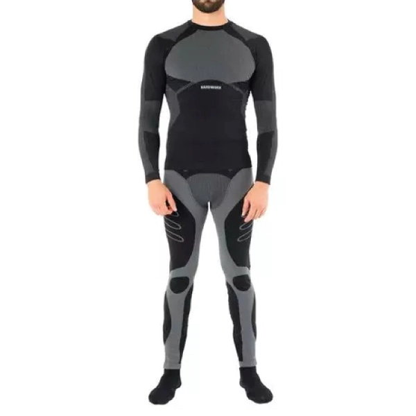 CONJUNTO HOMBRE HARDWORK PRIMERA CAPA HW PATAGONIA SPANDEX NEGRO - 1