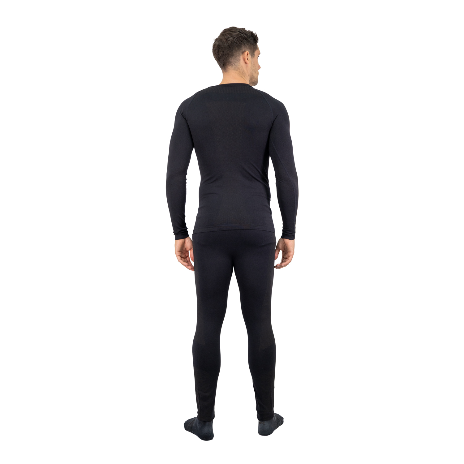 CONJUNTO HOMBRE HARDWORK PRIMERA CAPA HW PATAGONIA SPANDEX NEGRO - 4