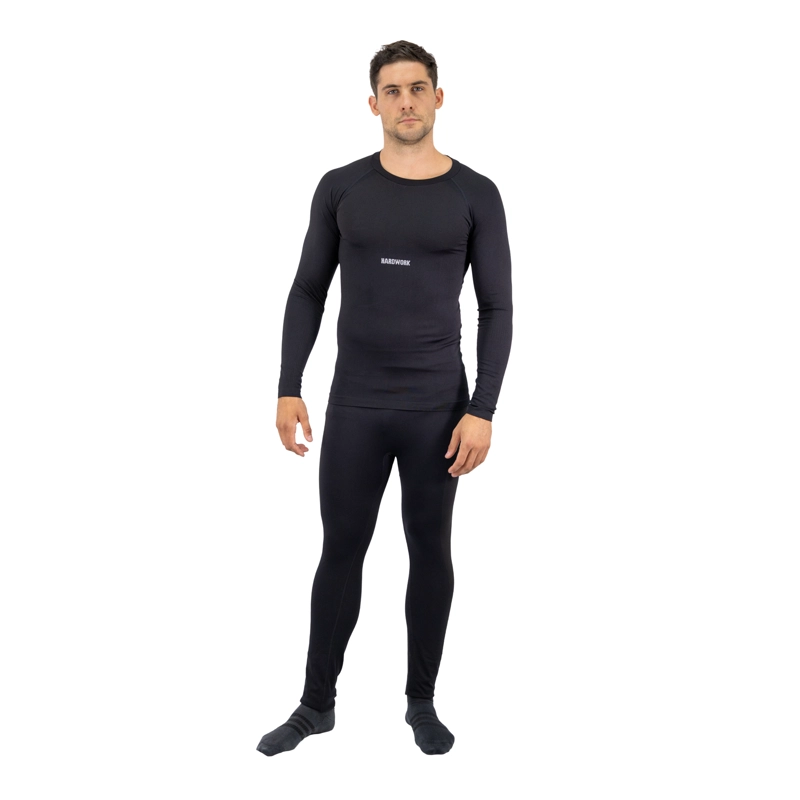 CONJUNTO HOMBRE HARDWORK PRIMERA CAPA HW PATAGONIA SPANDEX NEGRO - 5
