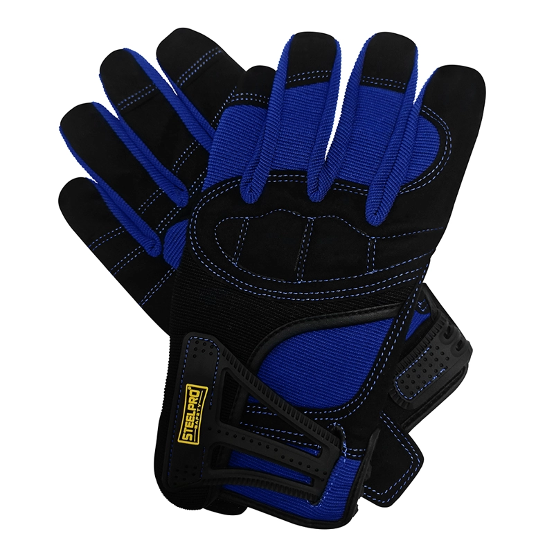 GUANTE STEELPRO AZUL ANTIVIBRACIÓN - 4