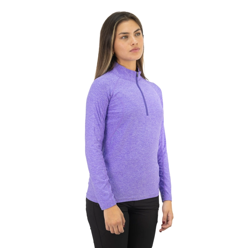 POLERA DRY FIT HW MANGA LARGA MUJER LILA - 2