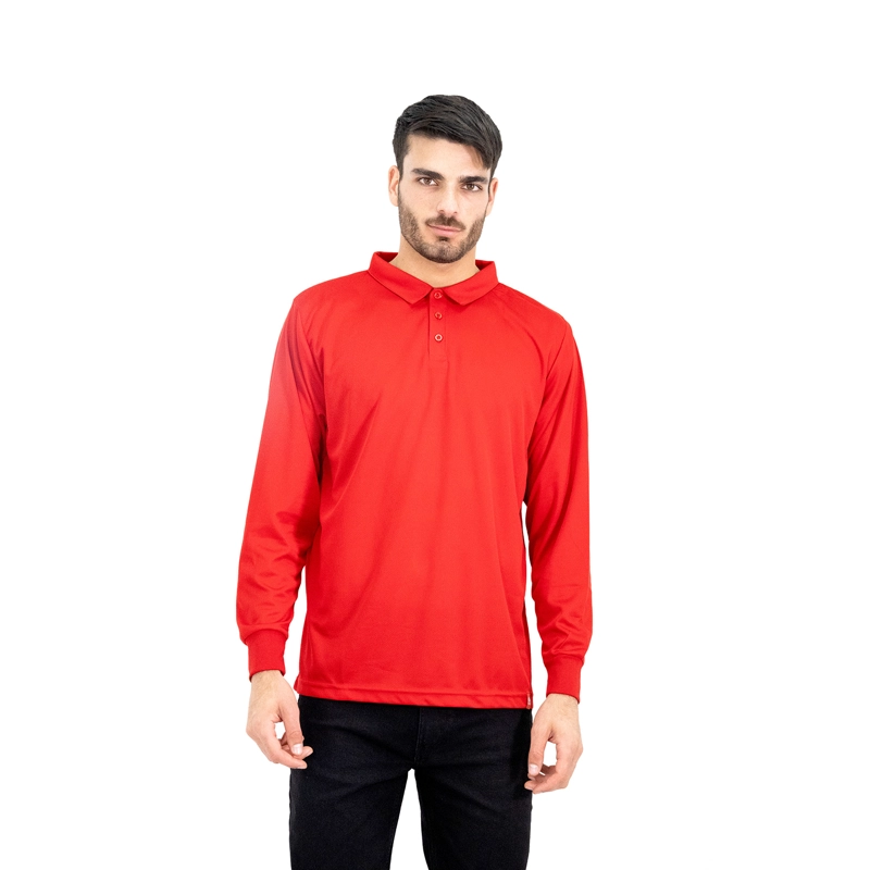 POLERA COOLDRY QUEBEC MANGA LARGA ROJO HOMBRE - 1